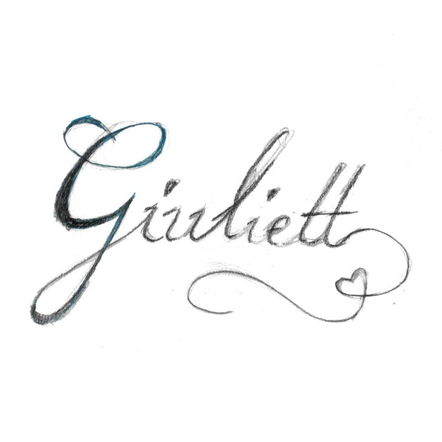 Skica loga Giuliett Giulett logo skica